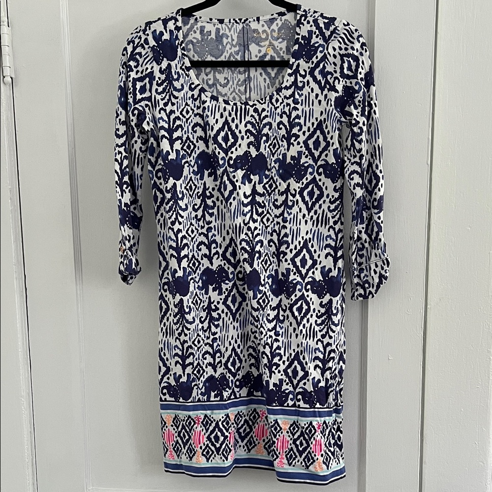 Lilly Pulitzer Purple and White Patterned Mini Dress